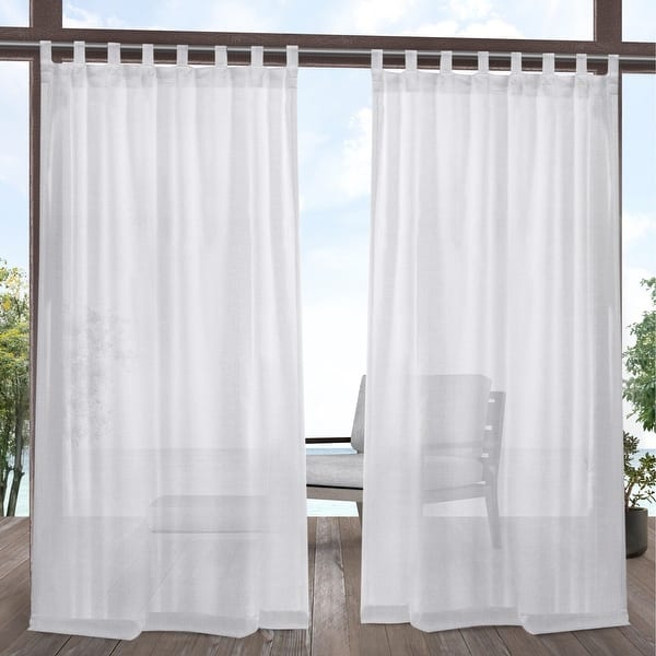 slide 2 of 16, ATI Home Miami Tab Top Window Curtain Panel Pair 54X84 - White