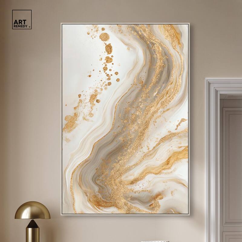 Gold Vein Canvas by Art Remedy