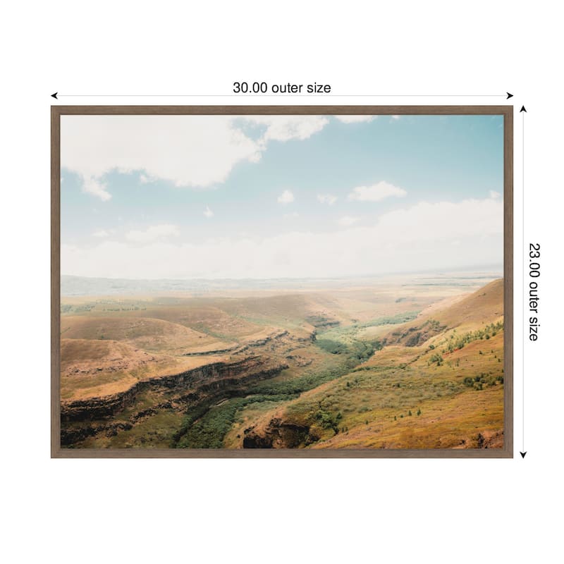 Kate and Laurel Sylvie Rolling Hills and Open Pastures Framed Canvas by Alicia Abla