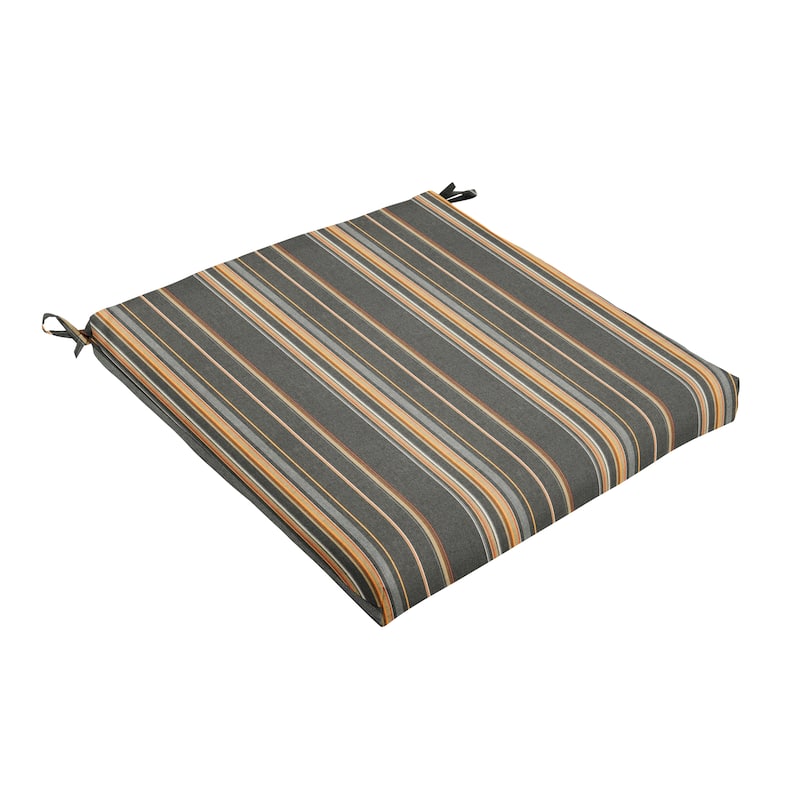 Sorra Home Sunbrella Outdoor Chair Cushion - 19 in W x 19 in D x 2.5 in H - Stanton Greystone