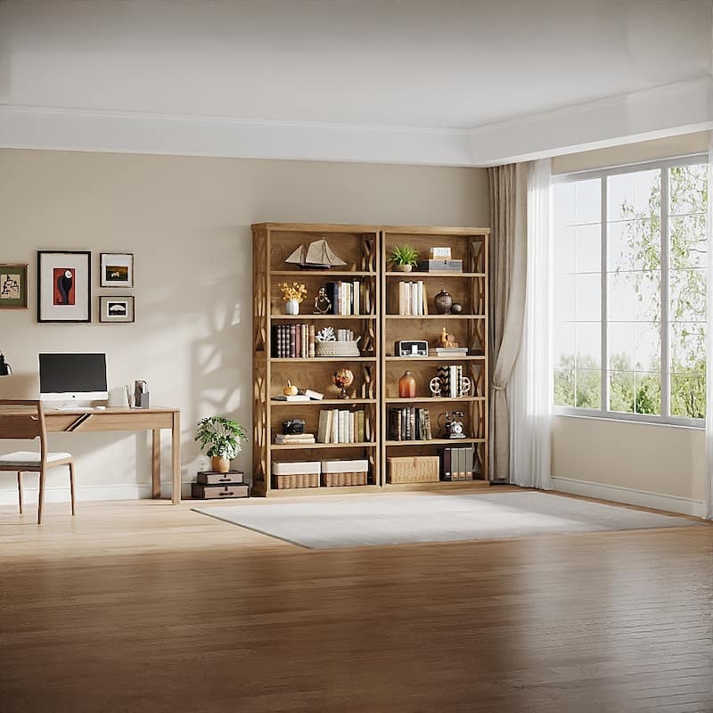 6-Tier Bookshelf, Freestanding Bookcase