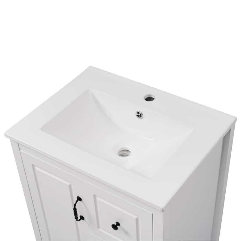 Christopher Knight Home - Luxford 24" Bathroom Vanity with Sink with 3 Soft-closing Drawers