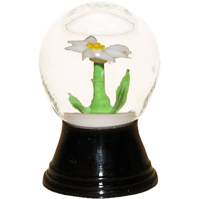 1.5" Black and Green Perzy Edelweiss Mini Snow Globe