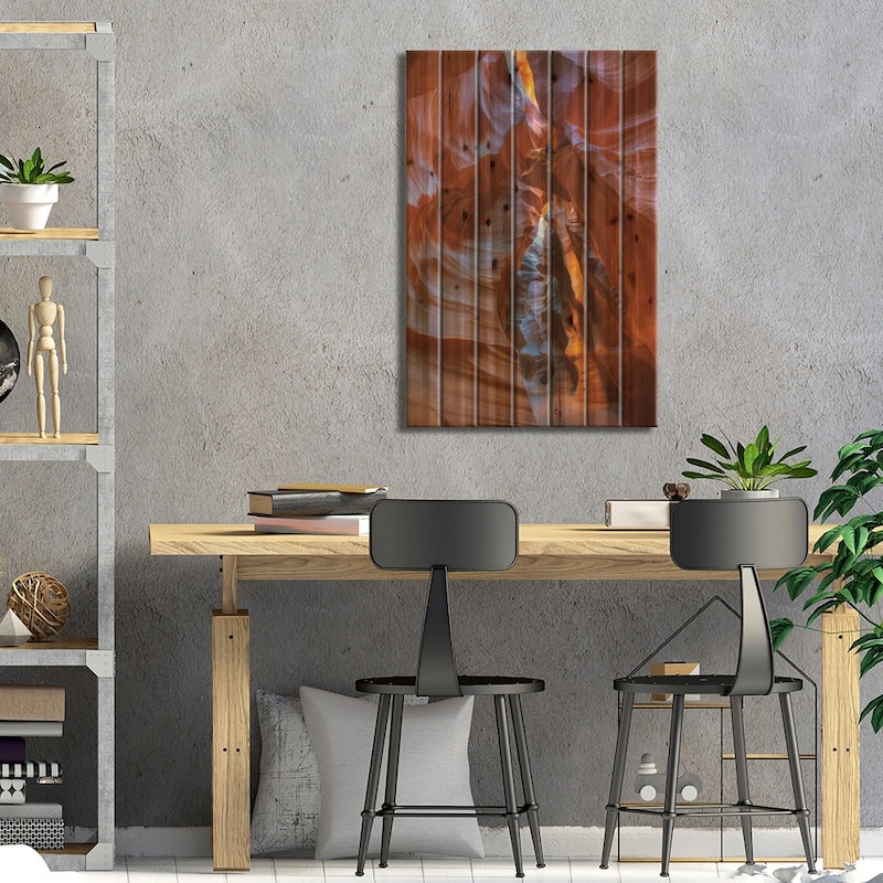 Antelope Canyon, Arizona Print On Wood by Scott Bennion - Multi-Color