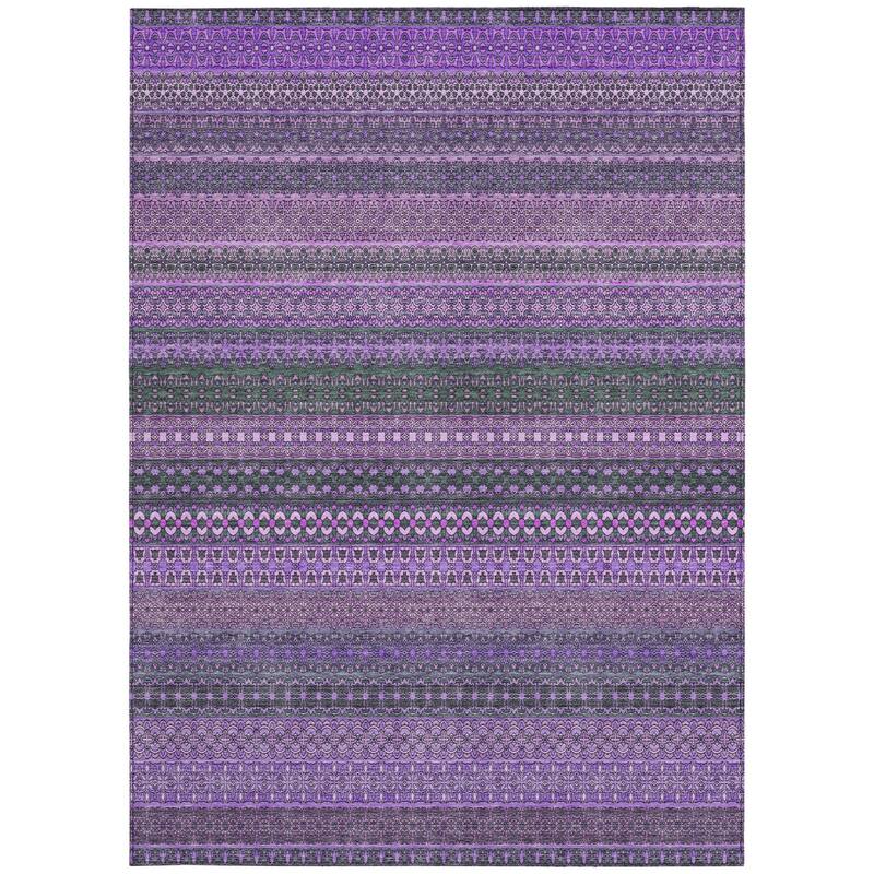 Lamo Stripe Weather Resistant Timeless Fusion Outdoor Rug