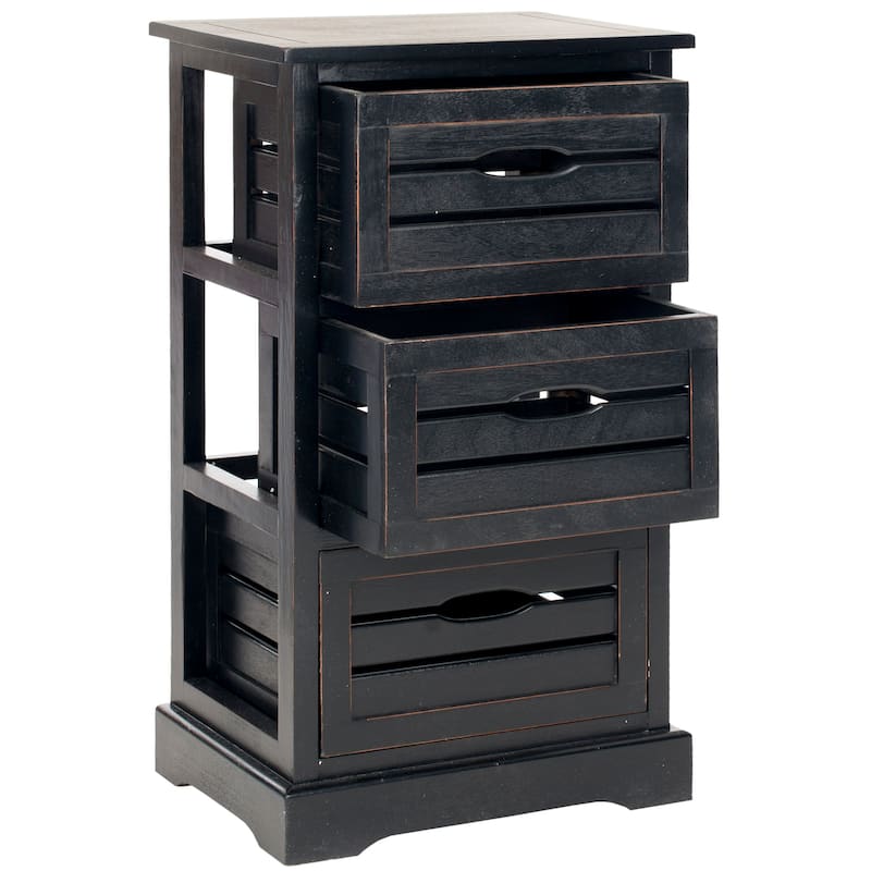 SAFAVIEH Cherry 3-Drawer Storage Cream Cabinet - 16.5" x 12.6" x 29.5" - 17Wx13Dx30H
