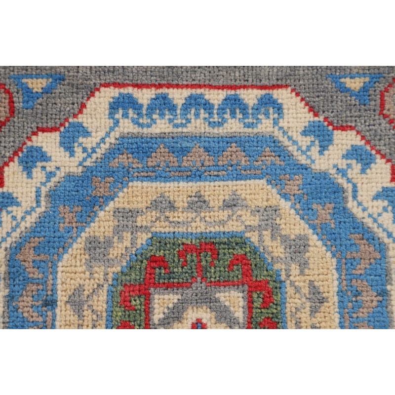 Kazak Accent Rug Handmade Traditional Foyer Wool Carpet - 2'9" x 4'0"