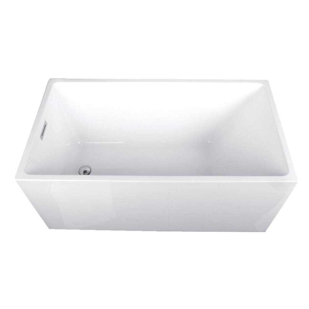 Kingston Brass Aqua Eden 52" Free Standing Acrylic Soaking Tub with