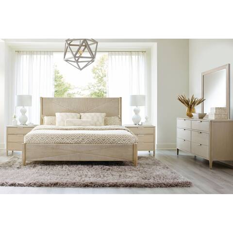Pearl 6-Drawer Dresser and Landscape Wood Mirror Combo by Palmetto Home