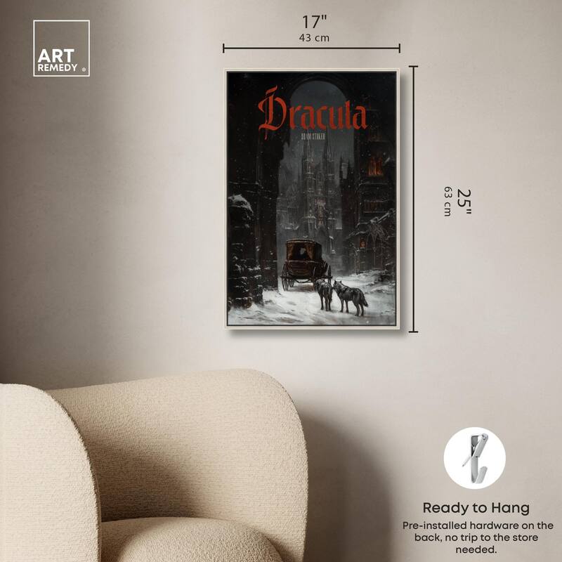 Dracula Gothic Cover Canvas by Art Remedy