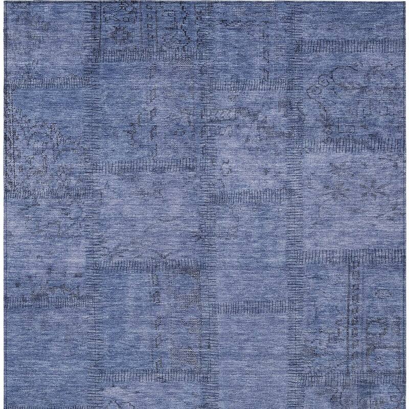 HomeRoots Patchwork Transitional Rectangle Outdoor Rug