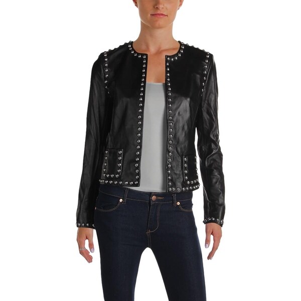 michael kors studded leather jacket