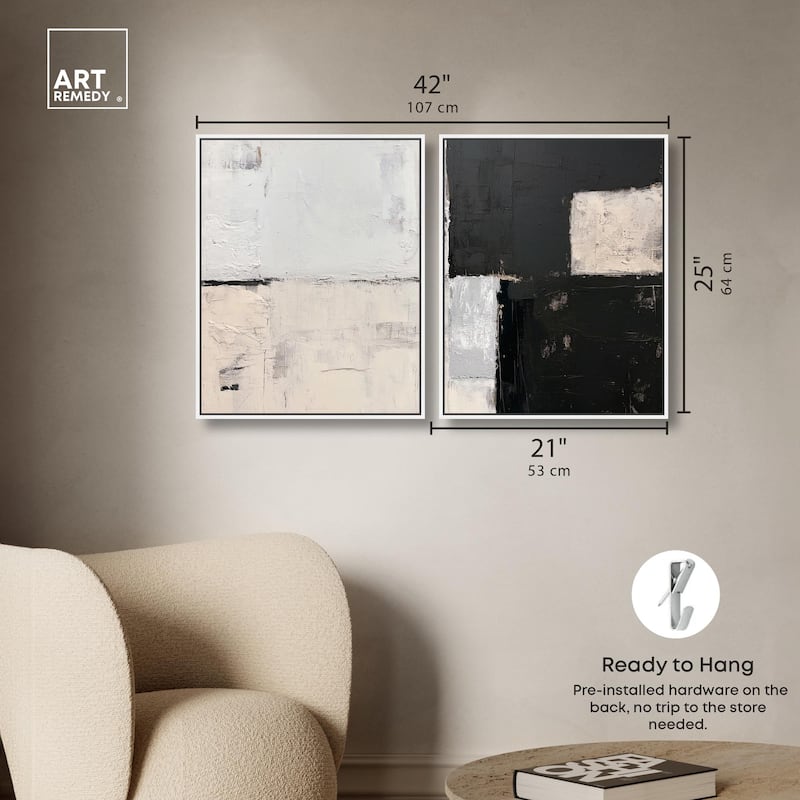 Shattered Symmetry I Canvas Set of 2 by Art Remedy