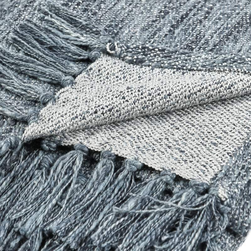 Villa by Classic Home Sharma 100% Cotton Linen 50x70 Throw Blanket