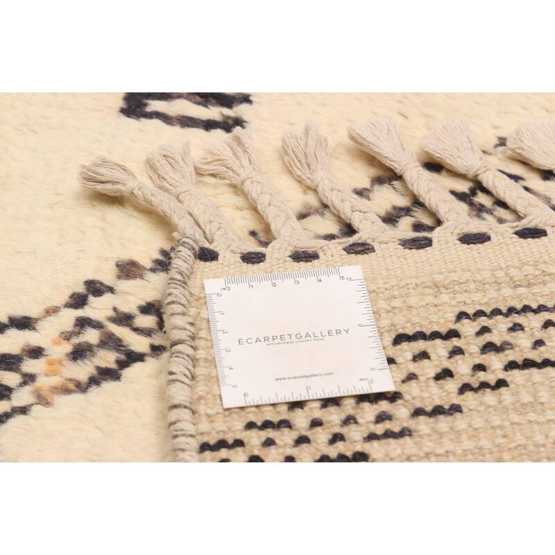 ECARPETGALLERY Hand-knotted Pak Finest Marrakesh Cream Wool Rug - 7'11 x 10'2