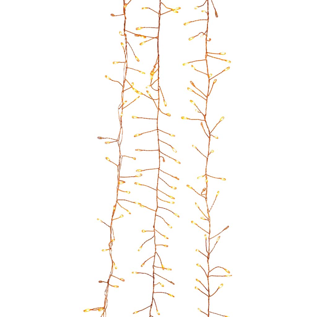 Kurt Adler 7.8-Foot 240-Light Twinkle Classic White LED Fairy Light Cluster Garland