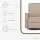 preview thumbnail 5 of 21, Evolur Harlow Deluxe Upholstered Plush Seating Glide Rocker