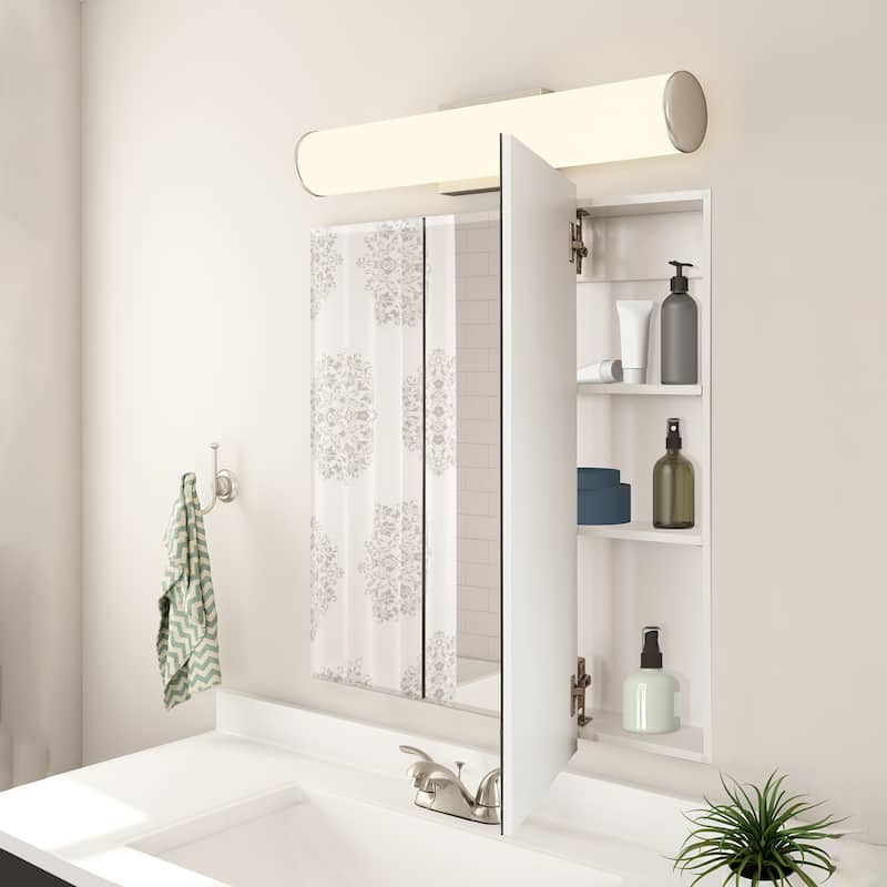 Design House Cyprus Recessed Mount Bathroom Medicine Cabinet Mirror