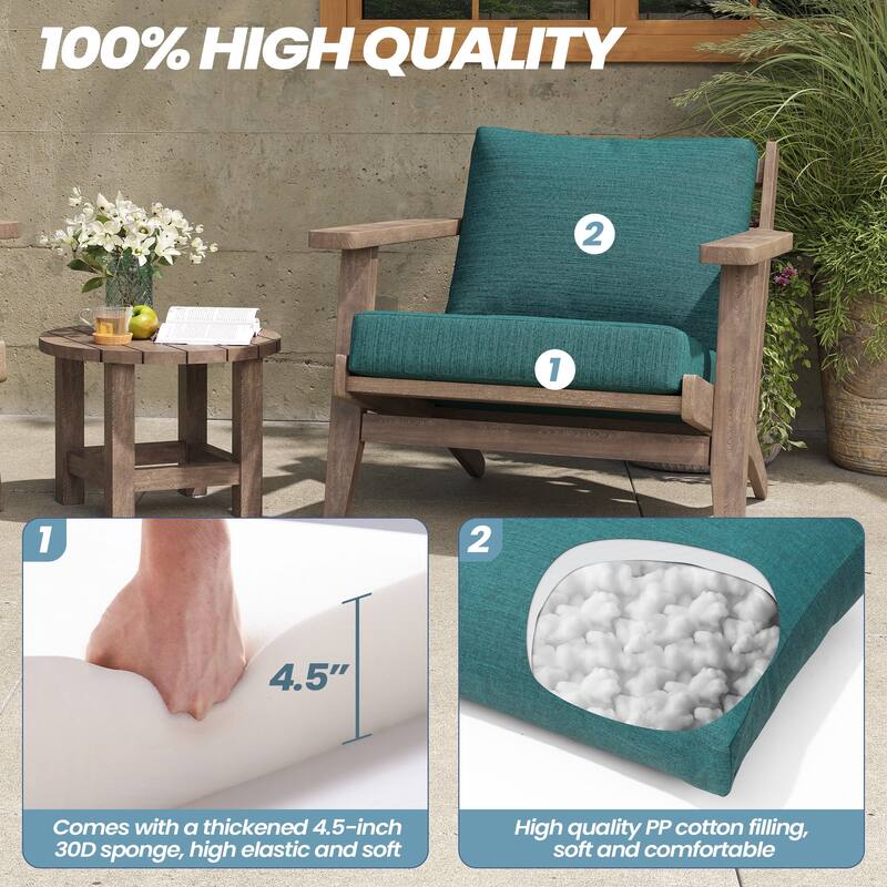 24" x 24" Outdoor Deep Seat Chair Cushion Set