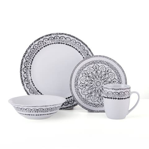 Fitz and Floyd Ink Delight 32-pc Dinnerware Set, Porcelain, Service for 8