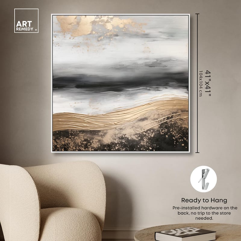 Moonlit Gold Canvas by Art Remedy