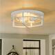 Industrial Ceiling Light 13" 2-Light in Antique Black Metal Finish Flush Mount Lights