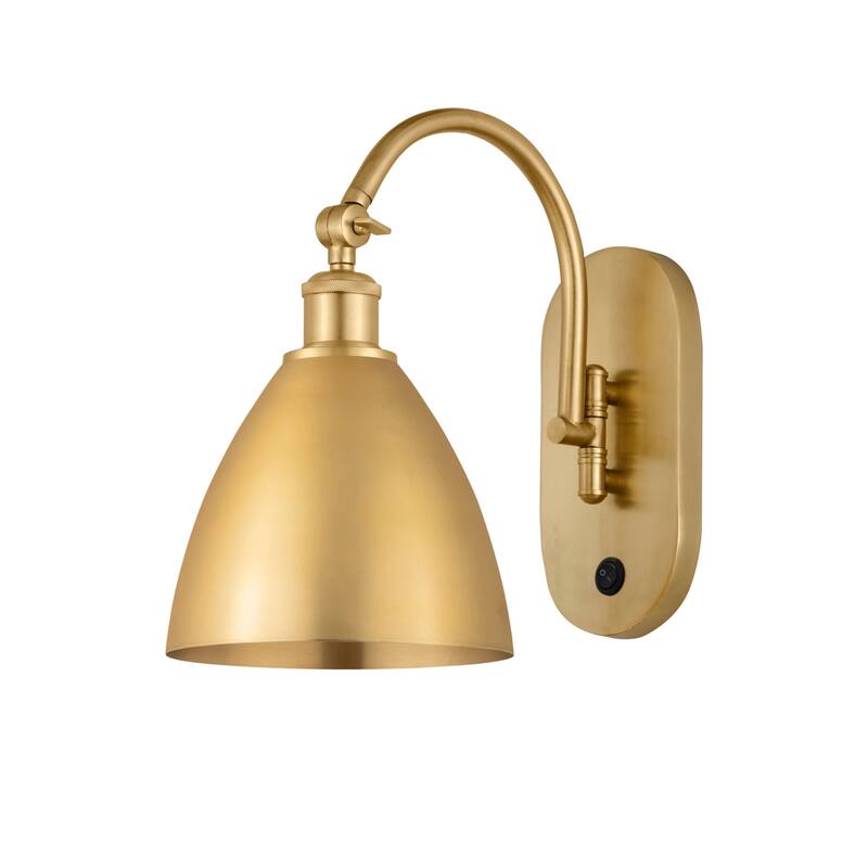 Innovations Lighting 518-1W-14-8 Bristol Sconce Bristol Glass 14" Tall - Satin Gold