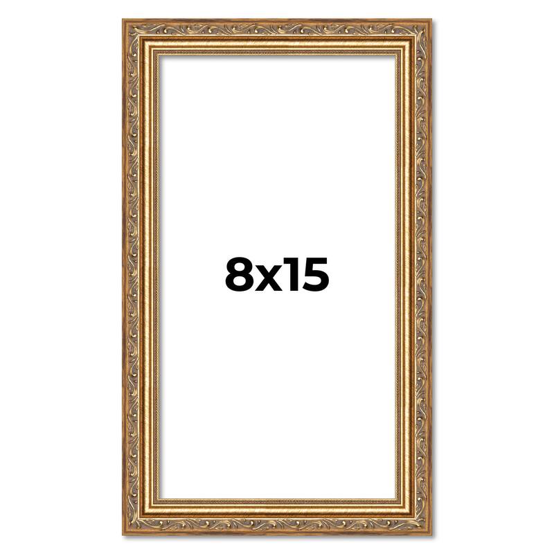 8x15 Frame Red Solid Wood Picture Frame Width 1.75 Inches | Interior Frame Depth 1 13/16 Inches
