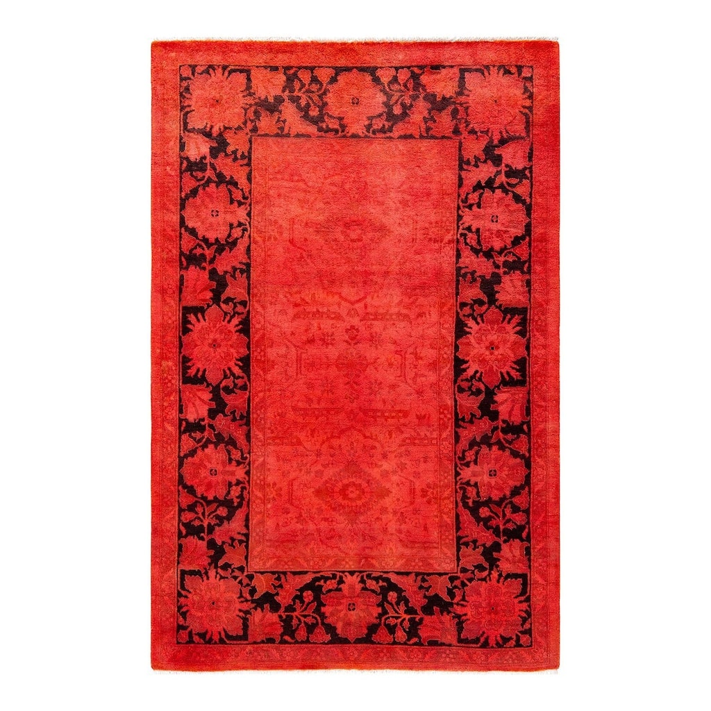 Vibrance, One-of-a-Kind Hand-Knotted Area Rug - Pink, 4' 1" x 6' 4" - 4' 1" x 6' 4"