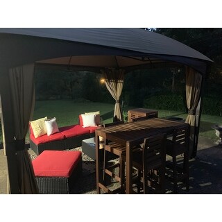 Kinbor Patio Sectional Sofa Outdoor Furniture Wicker Sofa Set Conversation Set with Cushions