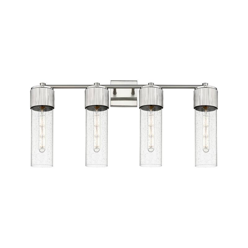 Innovations Lighting 428-4W-16-31 Bolivar Vanity Bolivar 4 Light 31" - Satin Nickel / Seedy