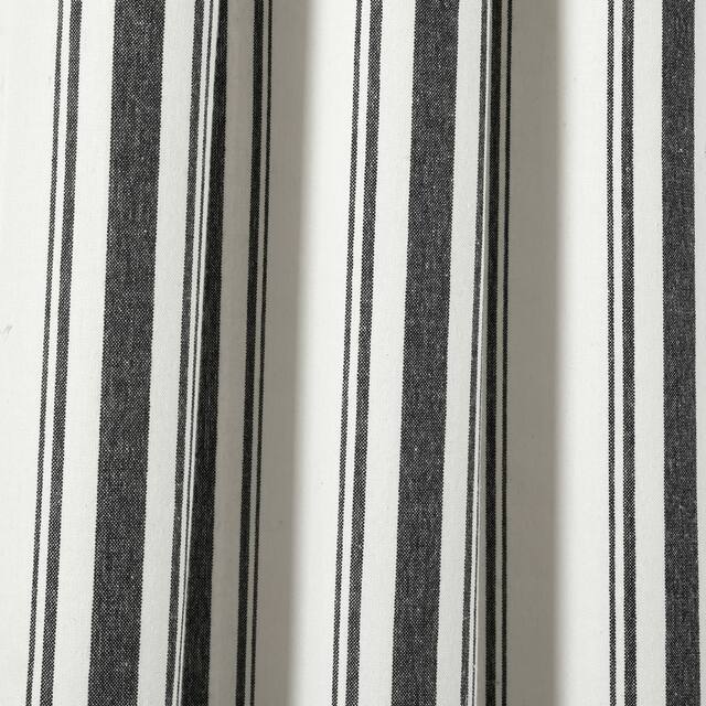 Lush Decor Farmhouse Stripe Yarn Dyed Cotton Window Curtain Panel Pair