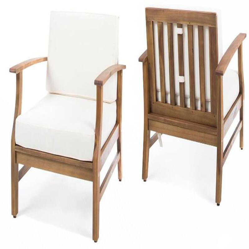 outdoor CLUB CHAIRS SET OF 2, CREAM