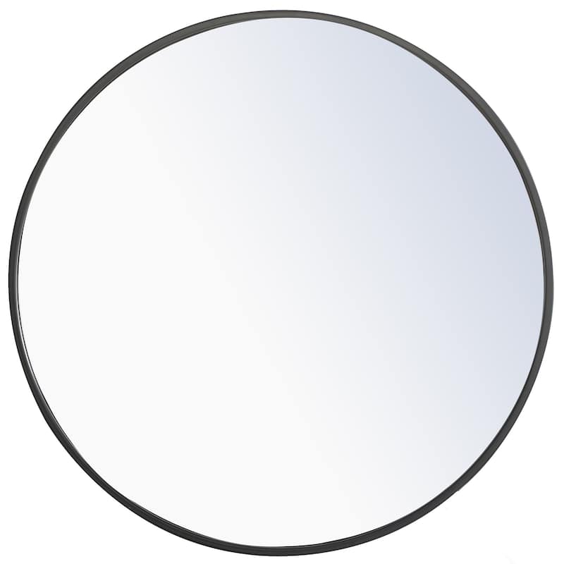 Elegant Lighting Eternity 24" Diameter Circular Metal Framed Wall - Black