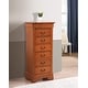 preview thumbnail 20 of 55, Louis Phillipe Wood 7-drawer Lingerie Chest Oak