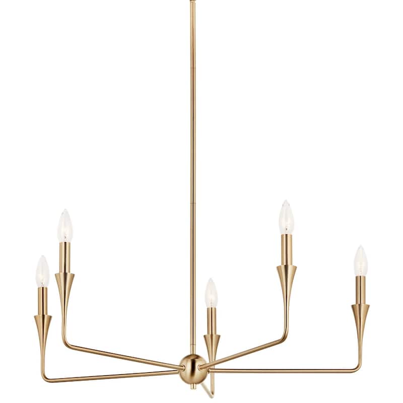 Kichler 52689 Alvaro 5 Light 31" Wide Taper Candle Style Chandelier - Champagne Bronze
