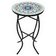 preview thumbnail 1 of 31, Costway Mosaic Side Table Accent Table Round Balcony Bistro End Table Orange