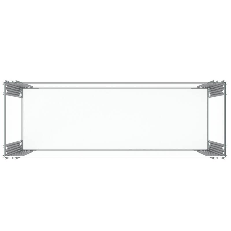 Contemporary Metal and Glass Console Table
