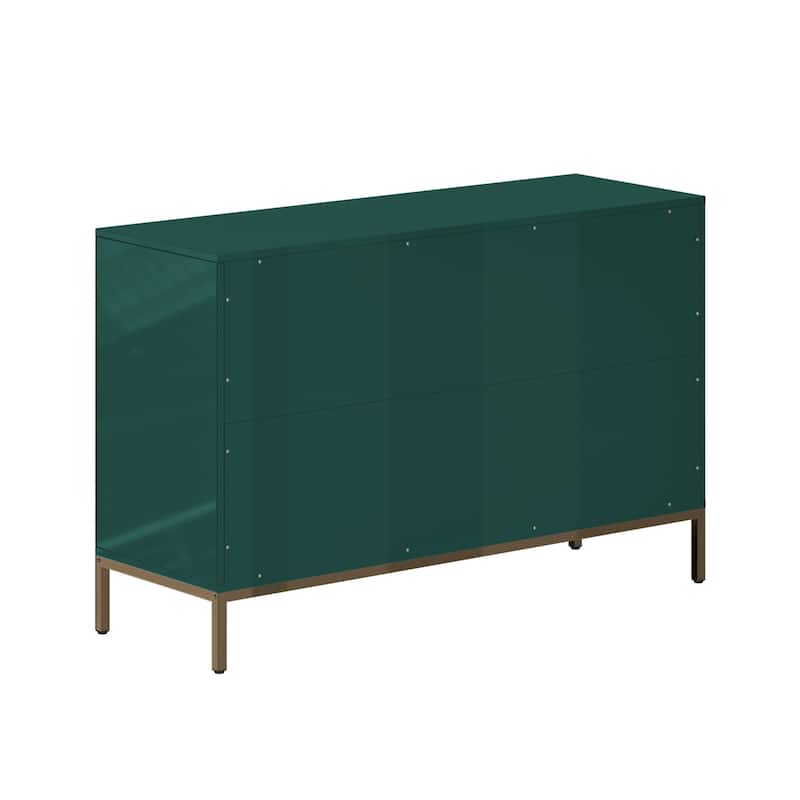 Clihome Wooden Storage 6 Drawer Double Dresser for Bedroom