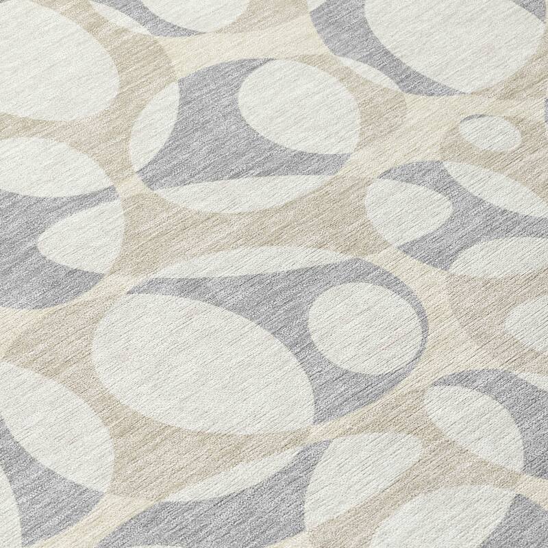 Machine Washable Indoor/ Outdoor Contemporary Saline Chantille Rug