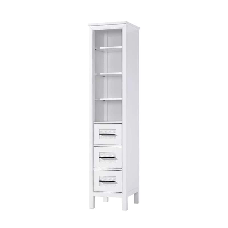 Winslow 16-28 Inch Open Shelving Bath Storage Cabinet