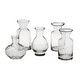 preview thumbnail 1 of 7, Unique Small Cut Clear Glass Vases (Set of 5) - Mini