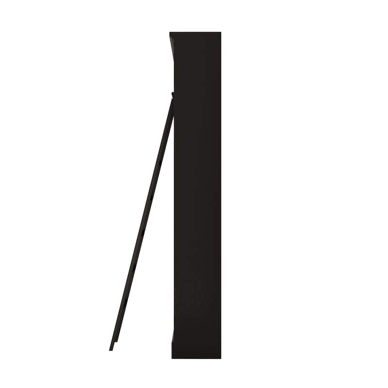 Large Ladder Bookshelf with Adjustable Rolling Ladder, Tall Library Bookcase Storage Display Unit