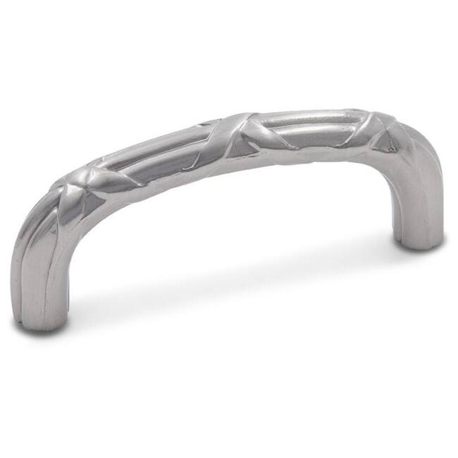 RK International CP 856 Lines and Crosses 3" Center to Center Solid - Satin Nickel