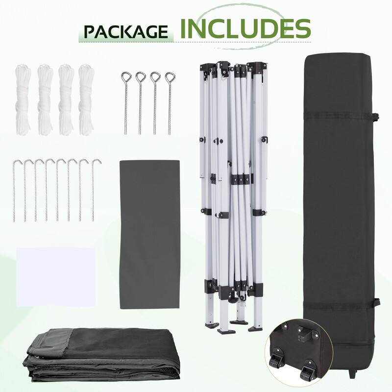 13x13 FT Pop Up Canopy Tent with Netting, UPF 50+ Outdoor Canopy with Automatic Eaves & One-Push Lock, for Patio & Parties