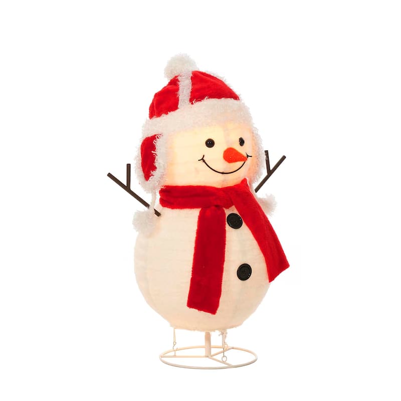 Everstar 28'' UL Pop Up Fluffy Snowman Sculpture