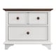 preview thumbnail 7 of 6, 2-Drawer Wood Nightstand in White and Walnut
