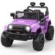 preview thumbnail 26 of 33, Electric Ride-On Toy Truck for Kids Purple