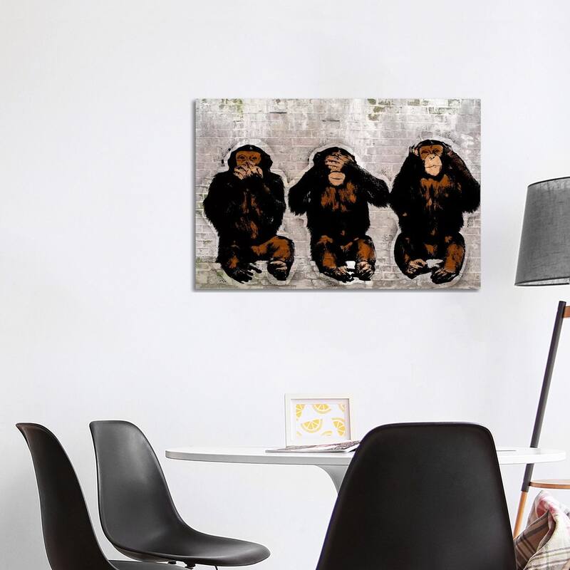 iCanvas "Monkey See, Monkey Do" by 5by5collective Canvas Print - 26x40x1.5