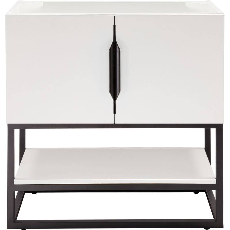 James Martin Vanities 883-V31.5-MB Columbia 32" Single Basin Hardwood - Glossy White